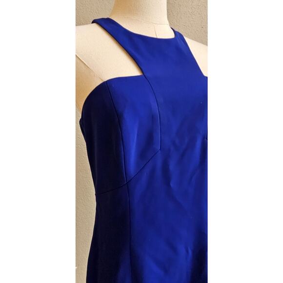 JAY GODFREY Viola Dress Cobalt Blue Cutout Back Cocktail Holiday Mini Dress Sz 6 - Picture 2 of 5
